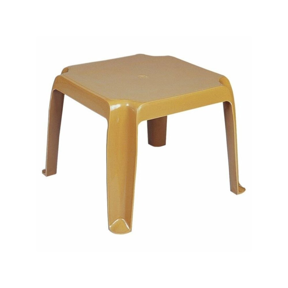 Sunray Resin Square Side Table Teak Brown