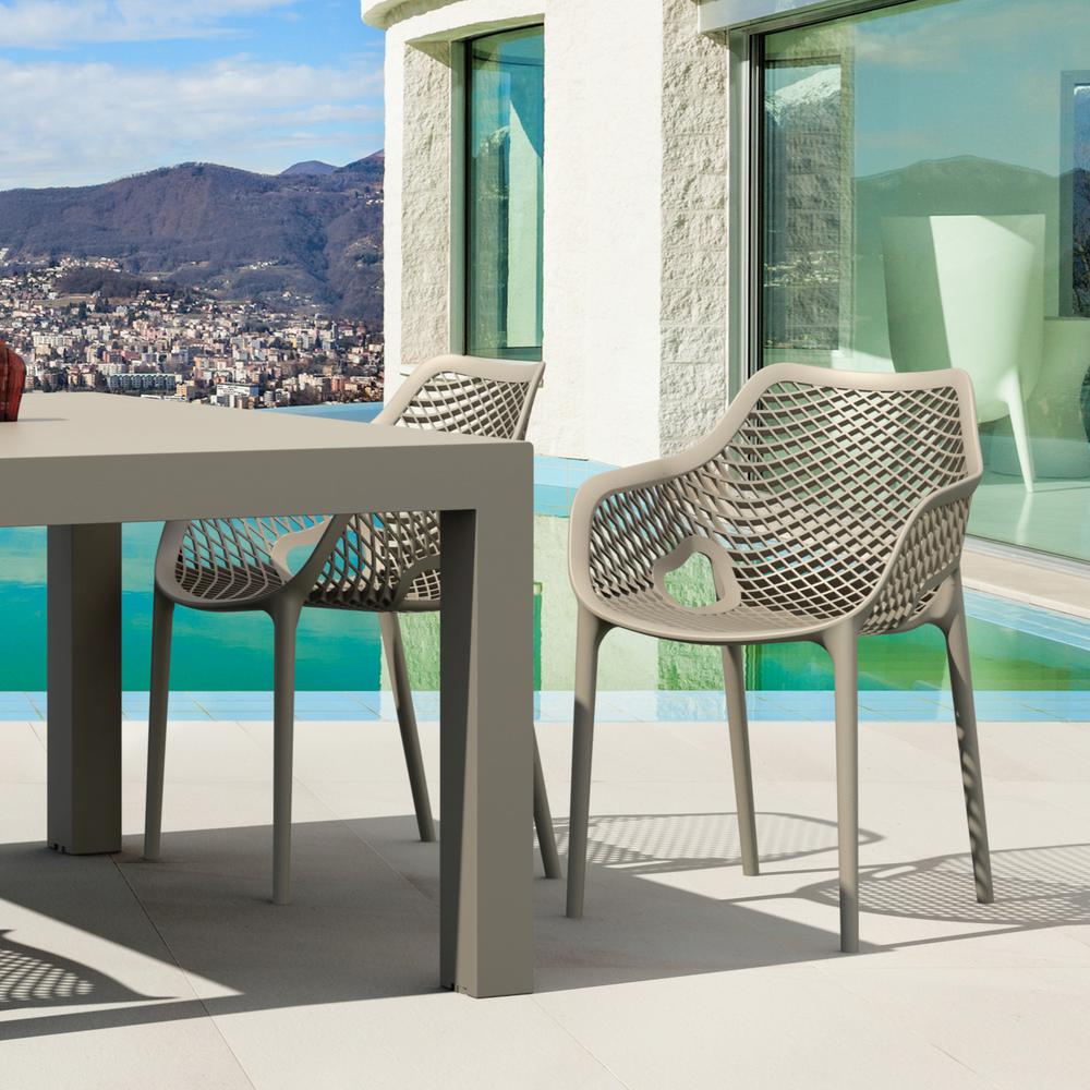 Air XL Extension Dining Set 5 Piece Taupe