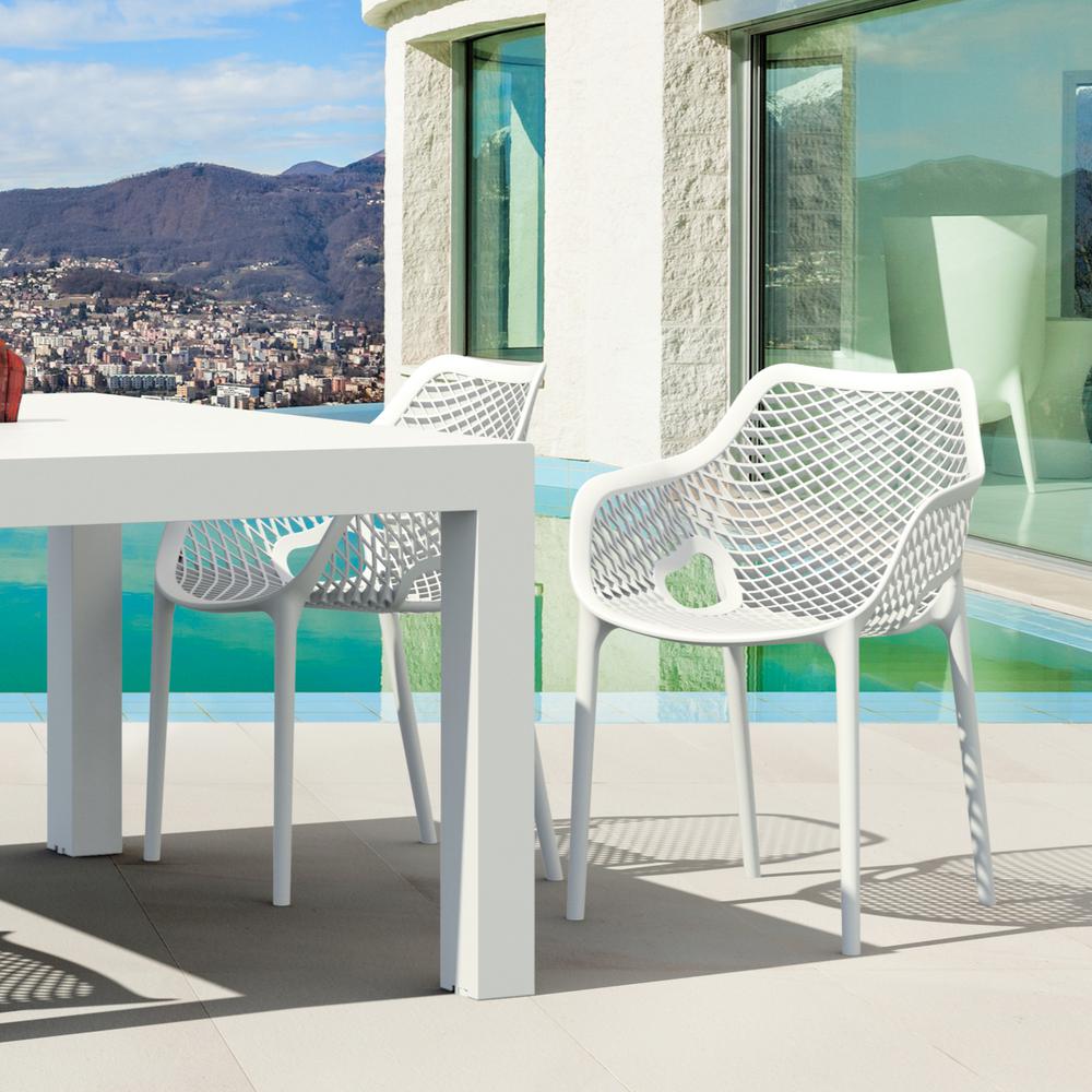 Air XL Extension Dining Set 5 Piece White