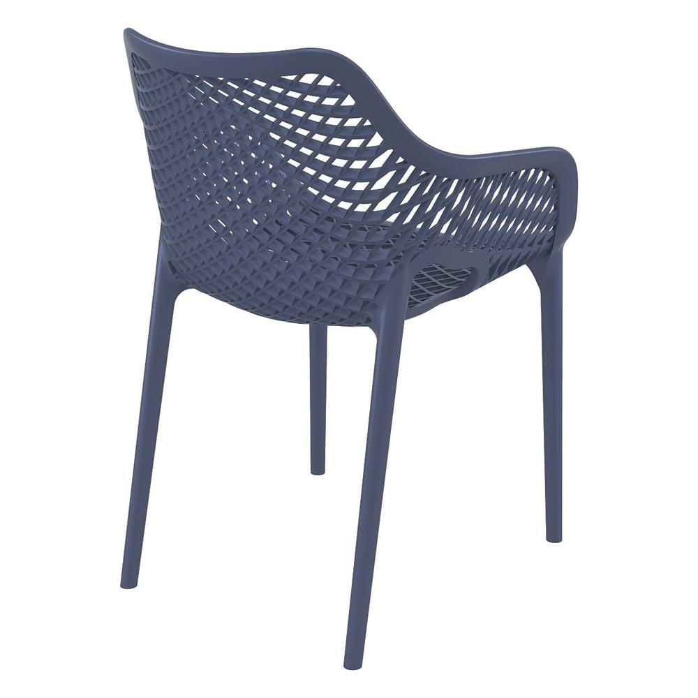 Outdoor Dining Arm Chair, Set of 2, Dark Gray, Belen Kox