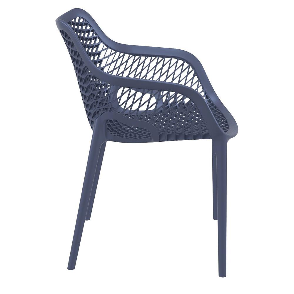 Outdoor Dining Arm Chair, Set of 2, Dark Gray, Belen Kox