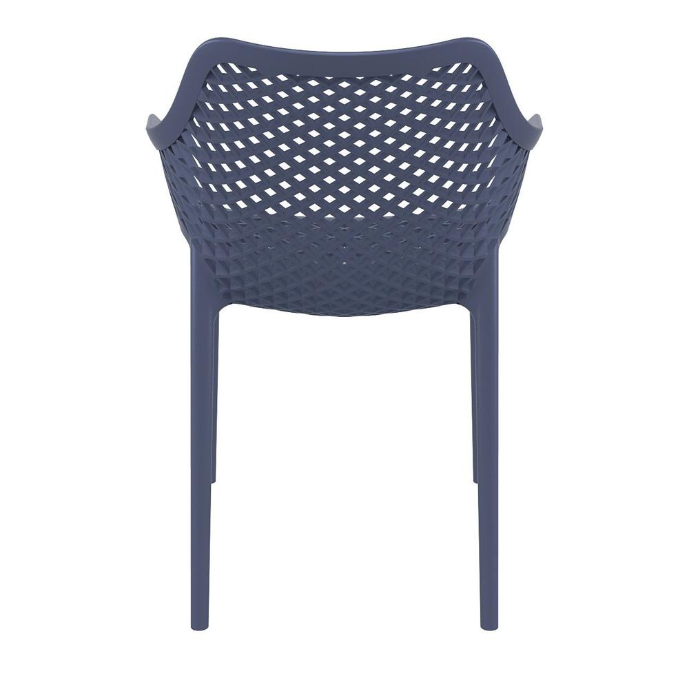 Outdoor Dining Arm Chair, Set of 2, Dark Gray, Belen Kox
