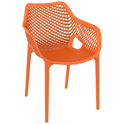 Outdoor Dining Arm Chair, Set of 2, Orange, Belen Kox
