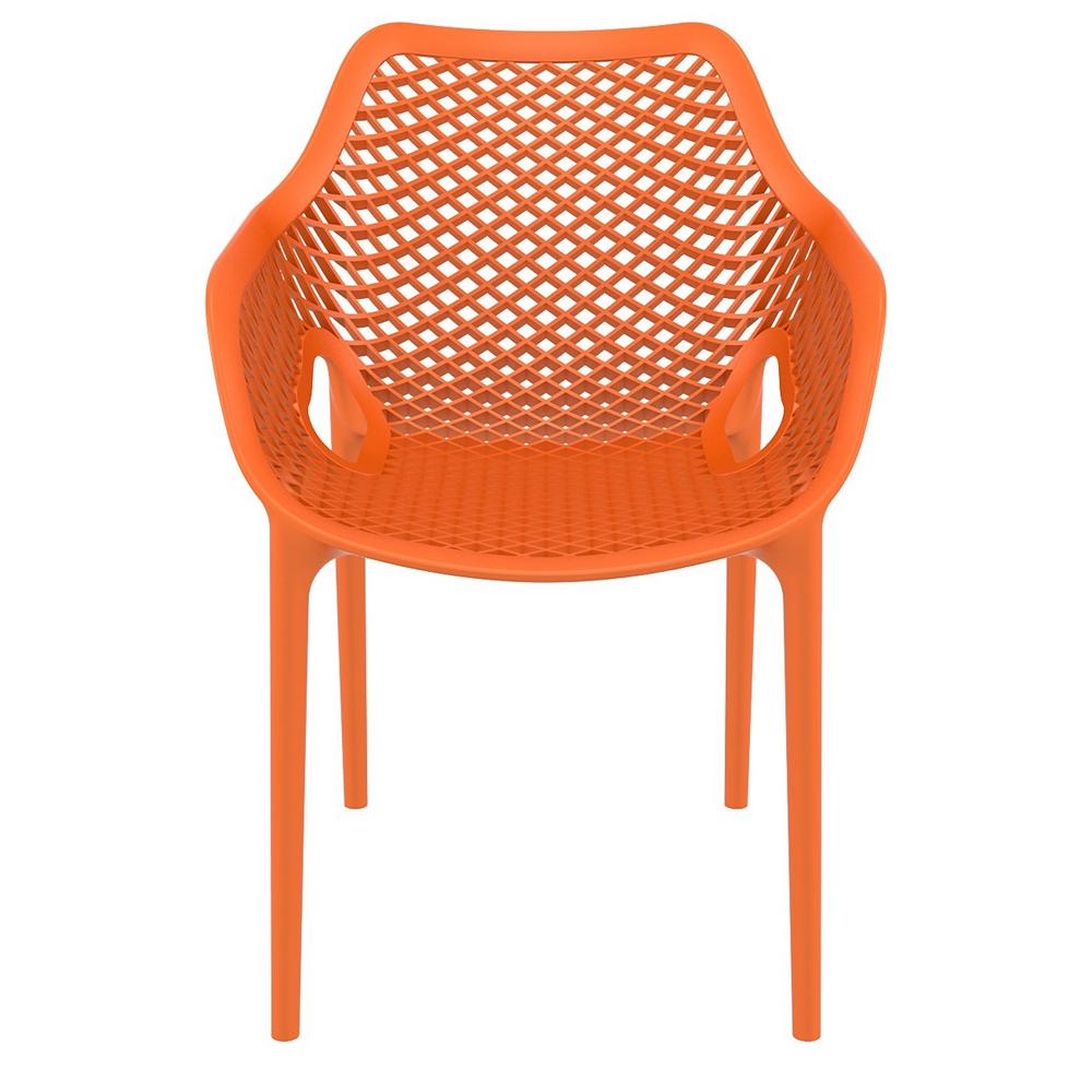 Outdoor Dining Arm Chair, Set of 2, Orange, Belen Kox