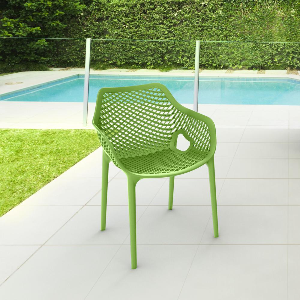 Outdoor Dining Arm Chair, Set of 2, Tropical Green, Belen Kox