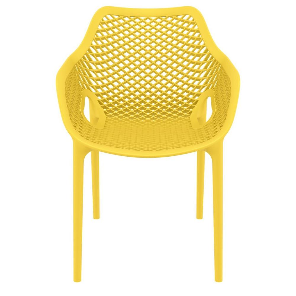 Outdoor Dining Arm Chair, Set of 2, Yellow, Belen Kox