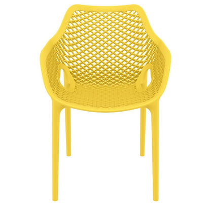 Outdoor Dining Arm Chair, Set of 2, Yellow, Belen Kox