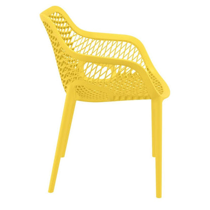 Outdoor Dining Arm Chair, Set of 2, Yellow, Belen Kox