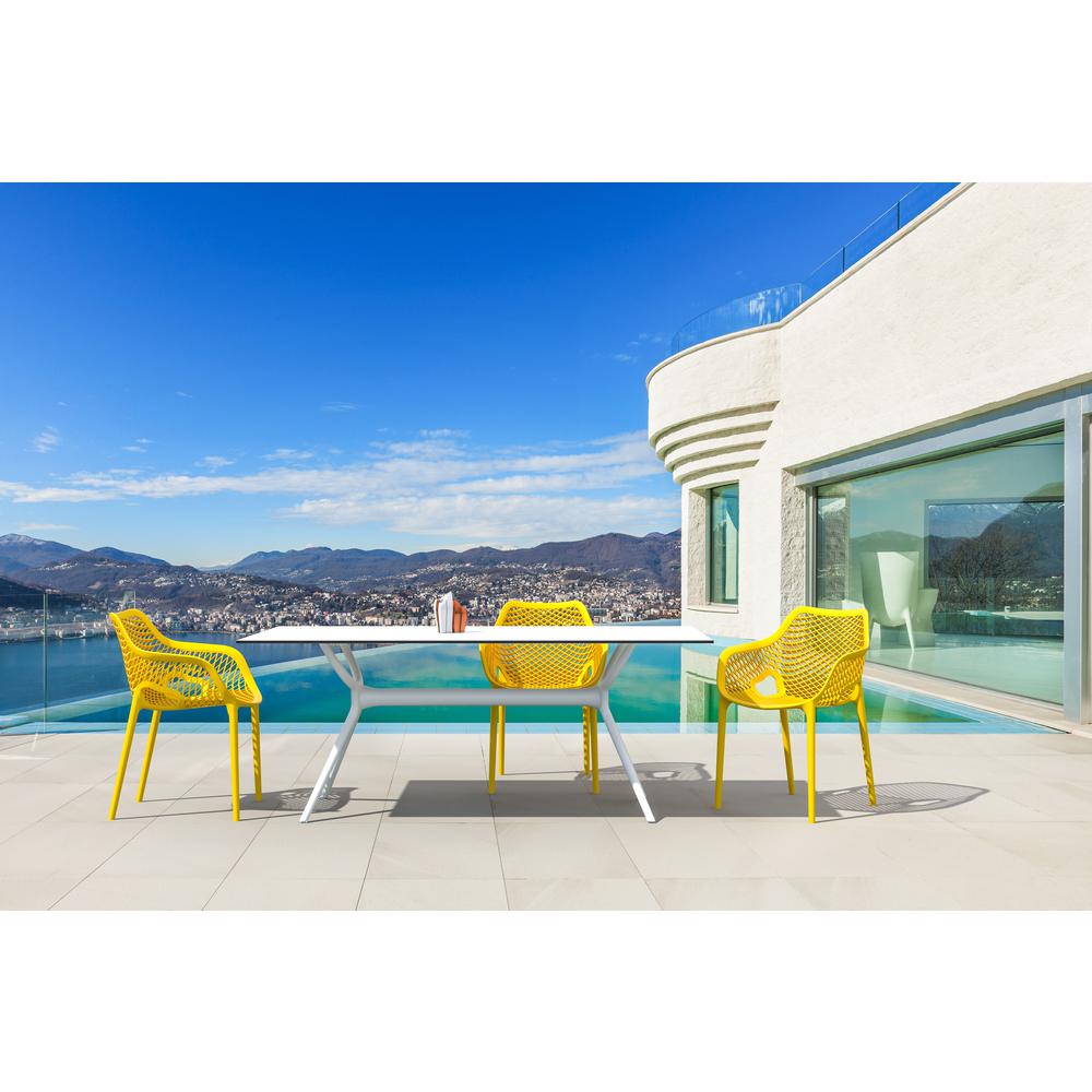 Outdoor Dining Arm Chair, Set of 2, Yellow, Belen Kox