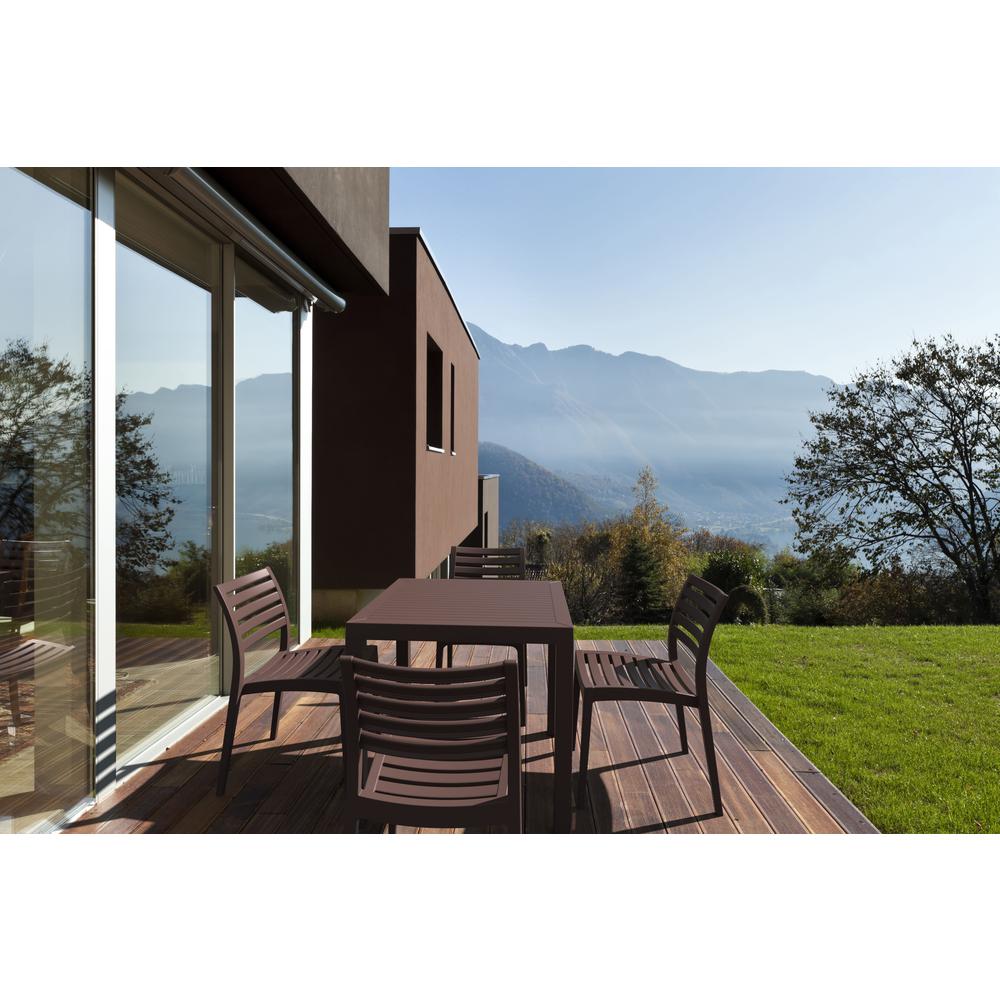 Ares Outdoor Dining Chair Brown, Set of 2