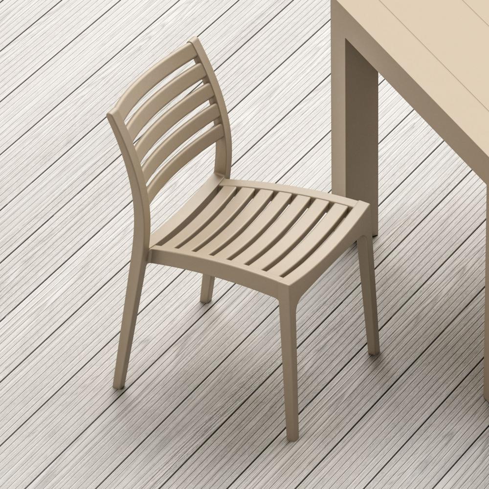 Outdoor Dining Chair, Set of 2, Taupe, Belen Kox
