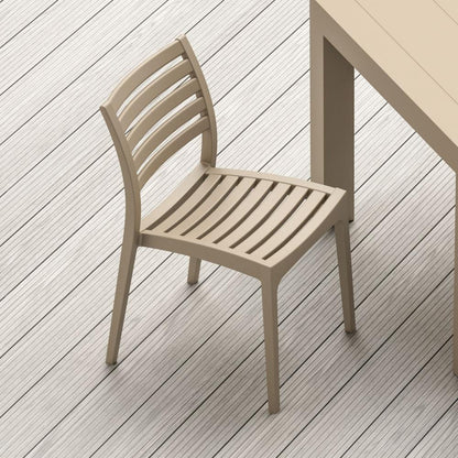 Outdoor Dining Chair, Set of 2, Taupe, Belen Kox