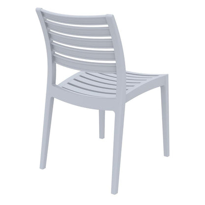 Ares Outdoor Dining Chair Silver Gray, Set of 2