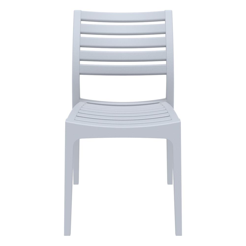Ares Outdoor Dining Chair Silver Gray, Set of 2