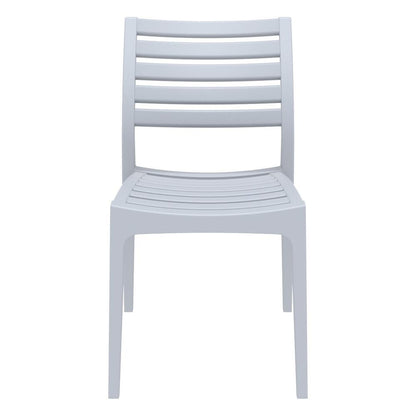 Ares Outdoor Dining Chair Silver Gray, Set of 2