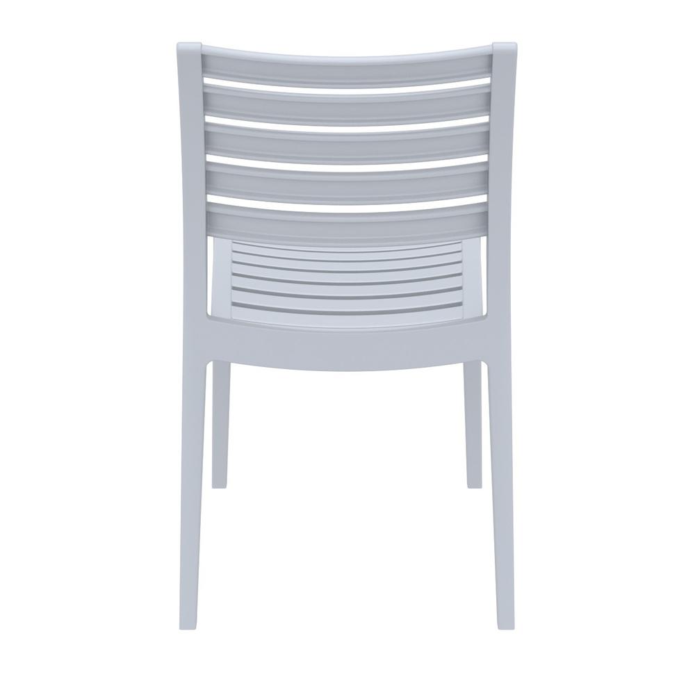 Ares Outdoor Dining Chair Silver Gray, Set of 2