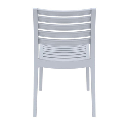 Ares Outdoor Dining Chair Silver Gray, Set of 2