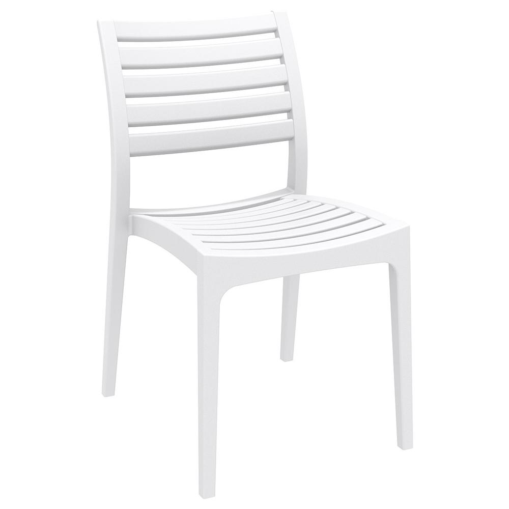 Ares Outdoor Dining Chair White, Set of 2