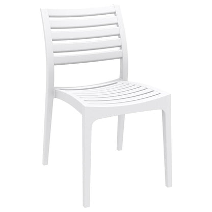 Ares Outdoor Dining Chair White, Set of 2