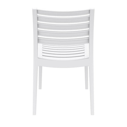 Ares Outdoor Dining Chair White, Set of 2
