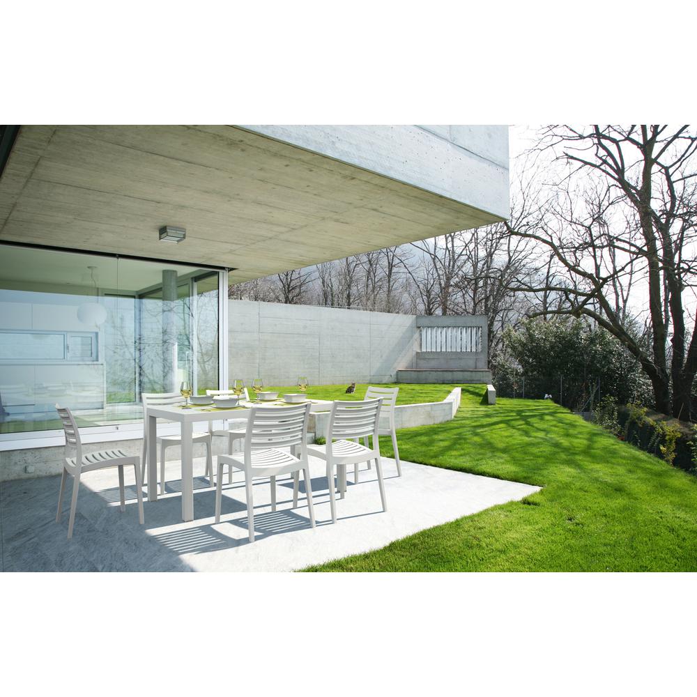 Ares Outdoor Dining Chair White, Set of 2