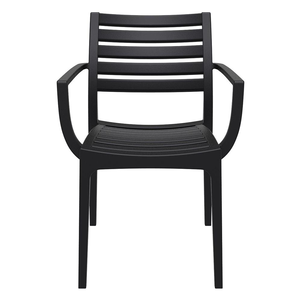 Artemis Outdoor Dining Arm Chair Black, Set of 2
