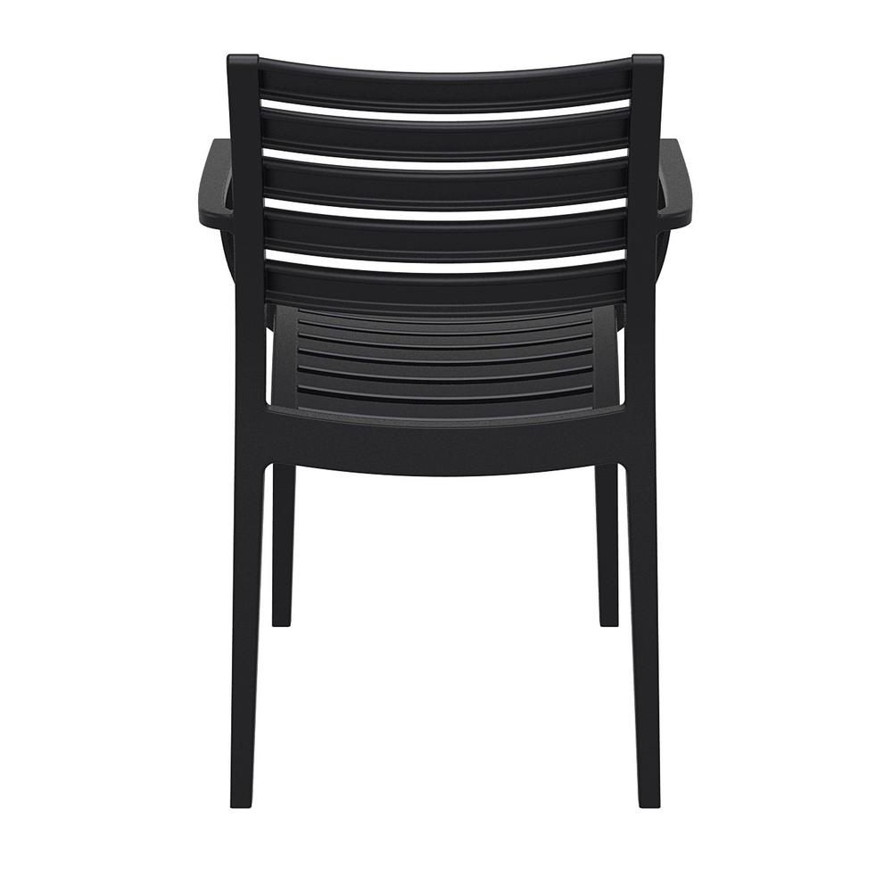 Artemis Outdoor Dining Arm Chair Black, Set of 2