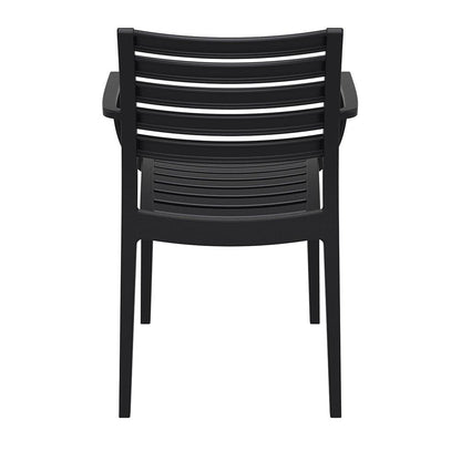 Artemis Outdoor Dining Arm Chair Black, Set of 2