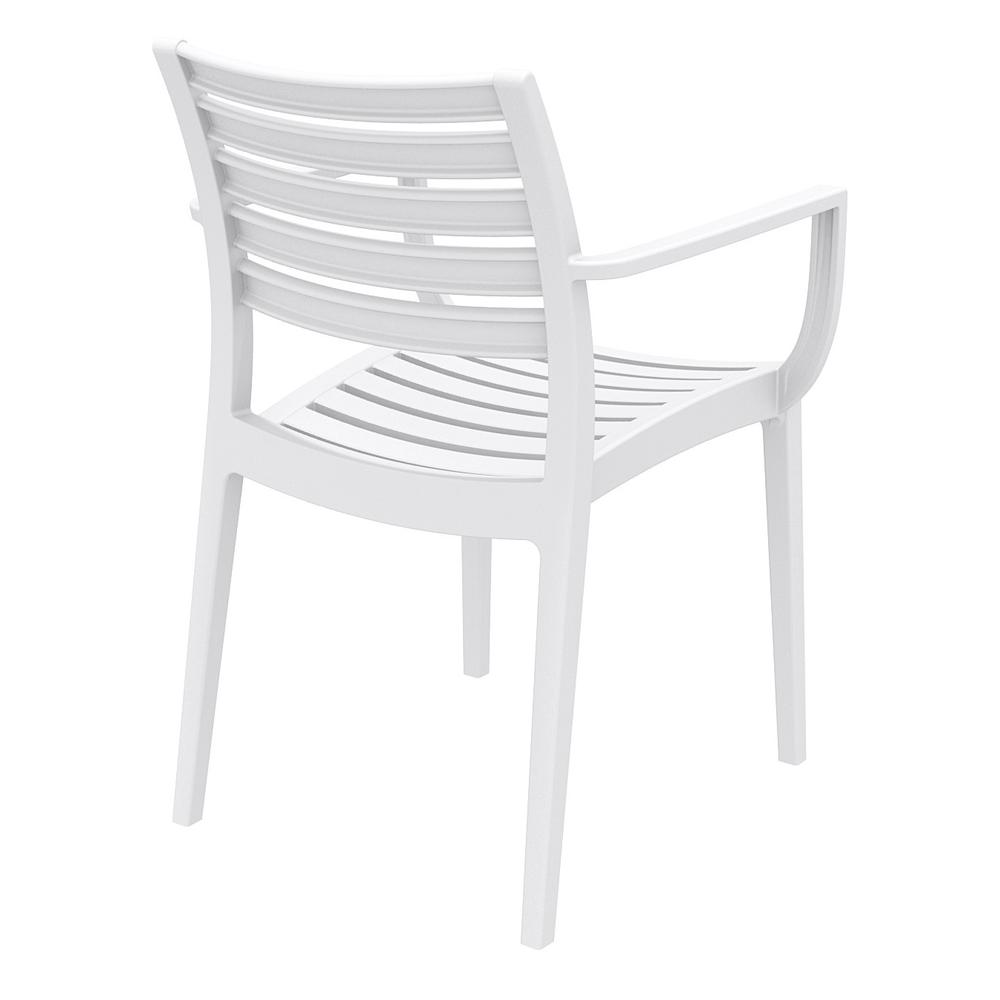 Artemis Outdoor Dining Arm Chair White, Set of 2