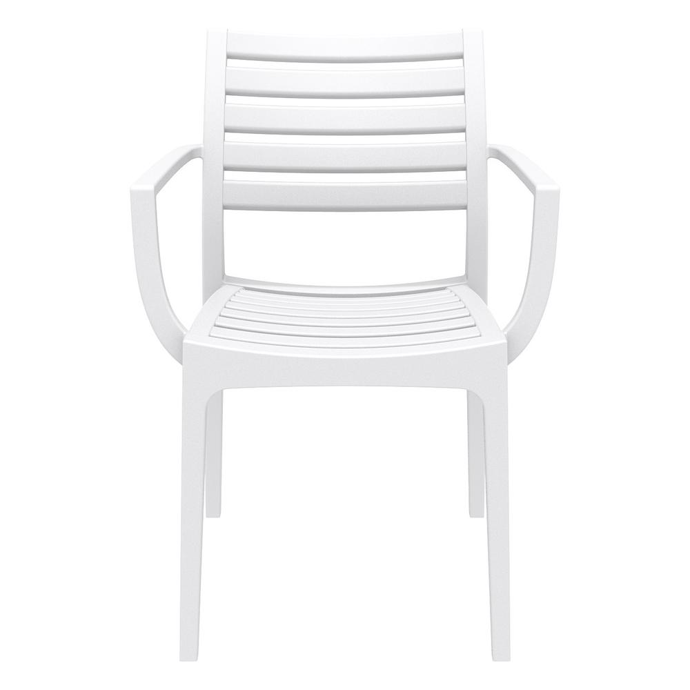 Artemis Outdoor Dining Arm Chair White, Set of 2