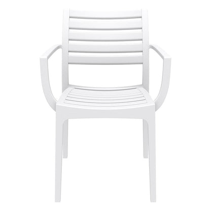 Artemis Outdoor Dining Arm Chair White, Set of 2
