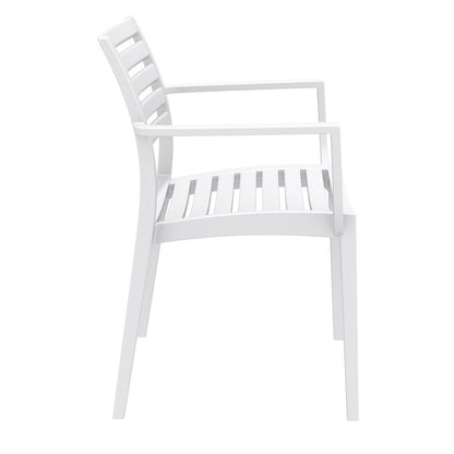 Artemis Outdoor Dining Arm Chair White, Set of 2