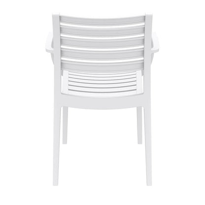 Artemis Outdoor Dining Arm Chair White, Set of 2