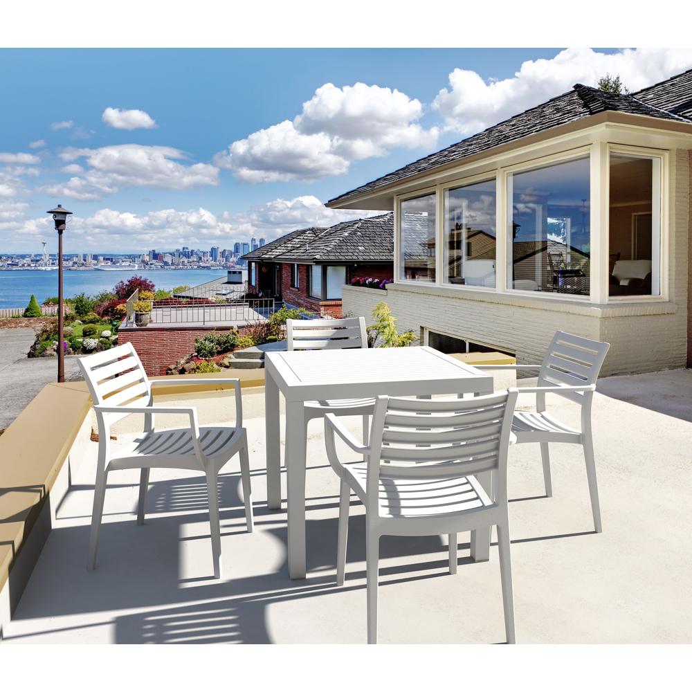 Artemis Outdoor Dining Arm Chair White, Set of 2