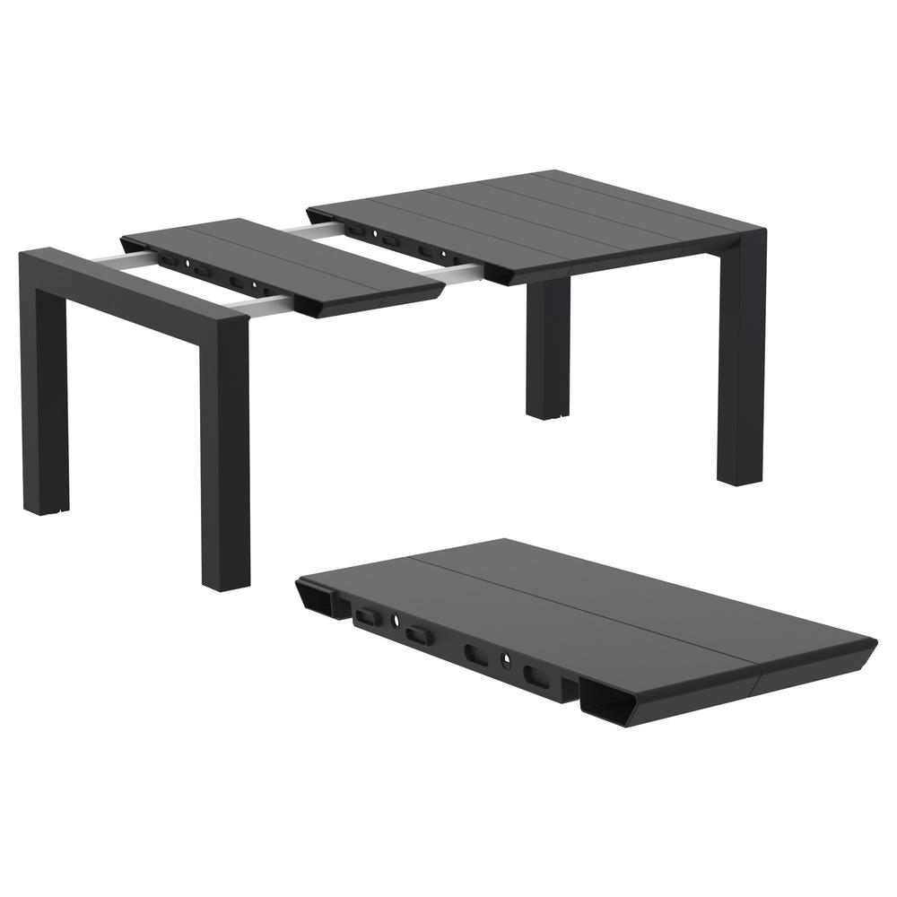 Air Extension Dining Set 5 Piece Black