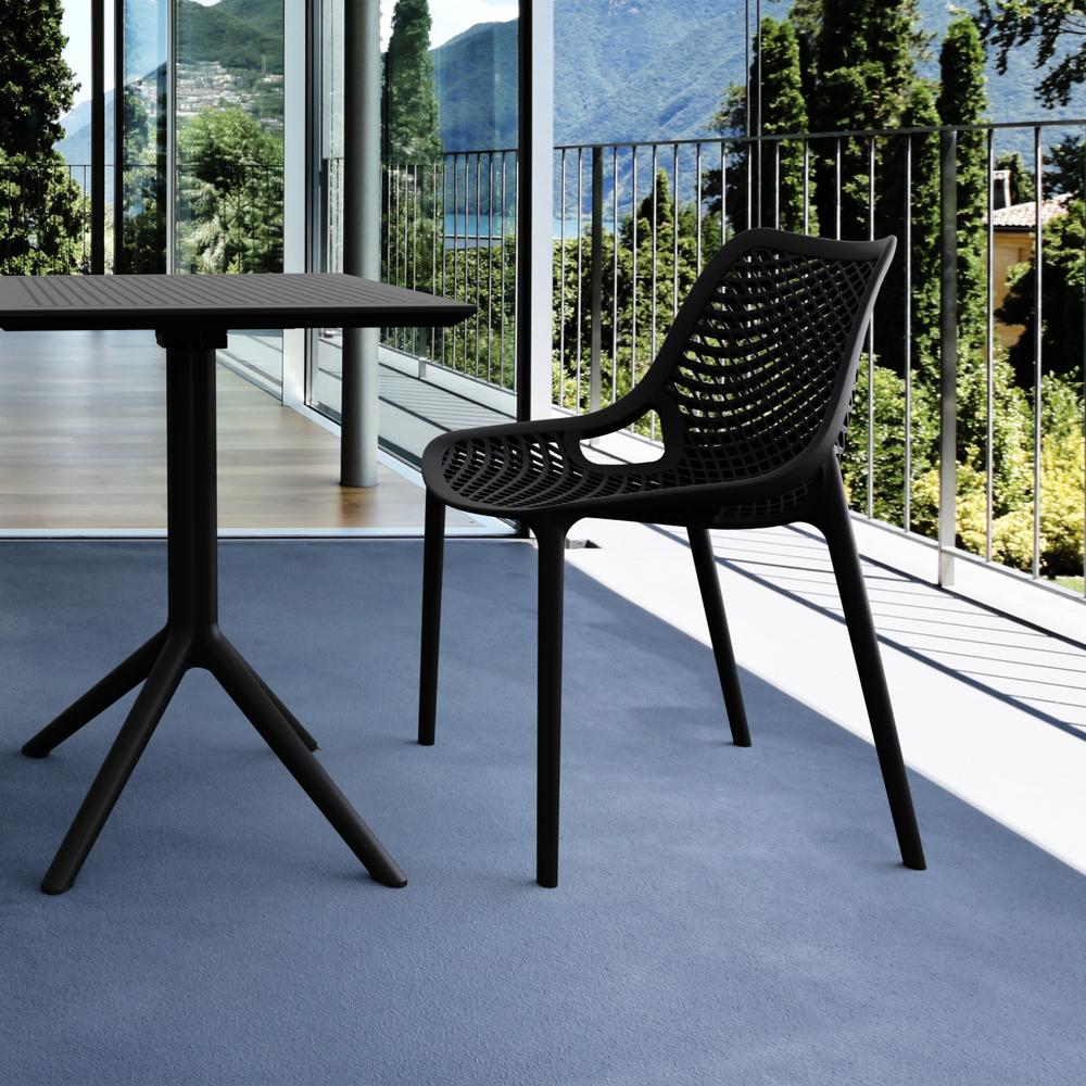 Air Outdoor Dining Chair Black, Set of 2