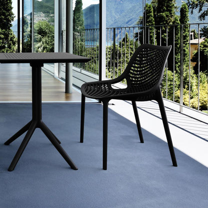 Air Outdoor Dining Chair Black, Set of 2