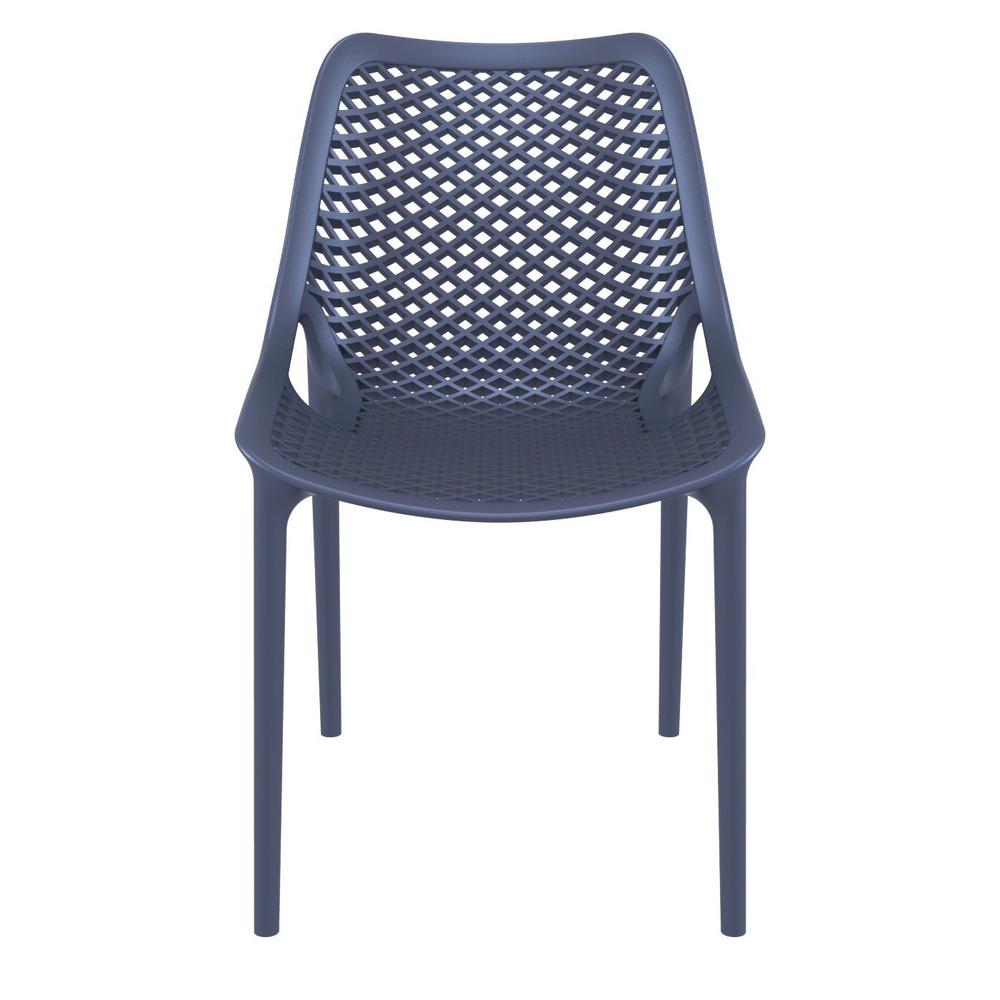 Outdoor Dining Chair, Set of 2, Dark Gray, Belen Kox