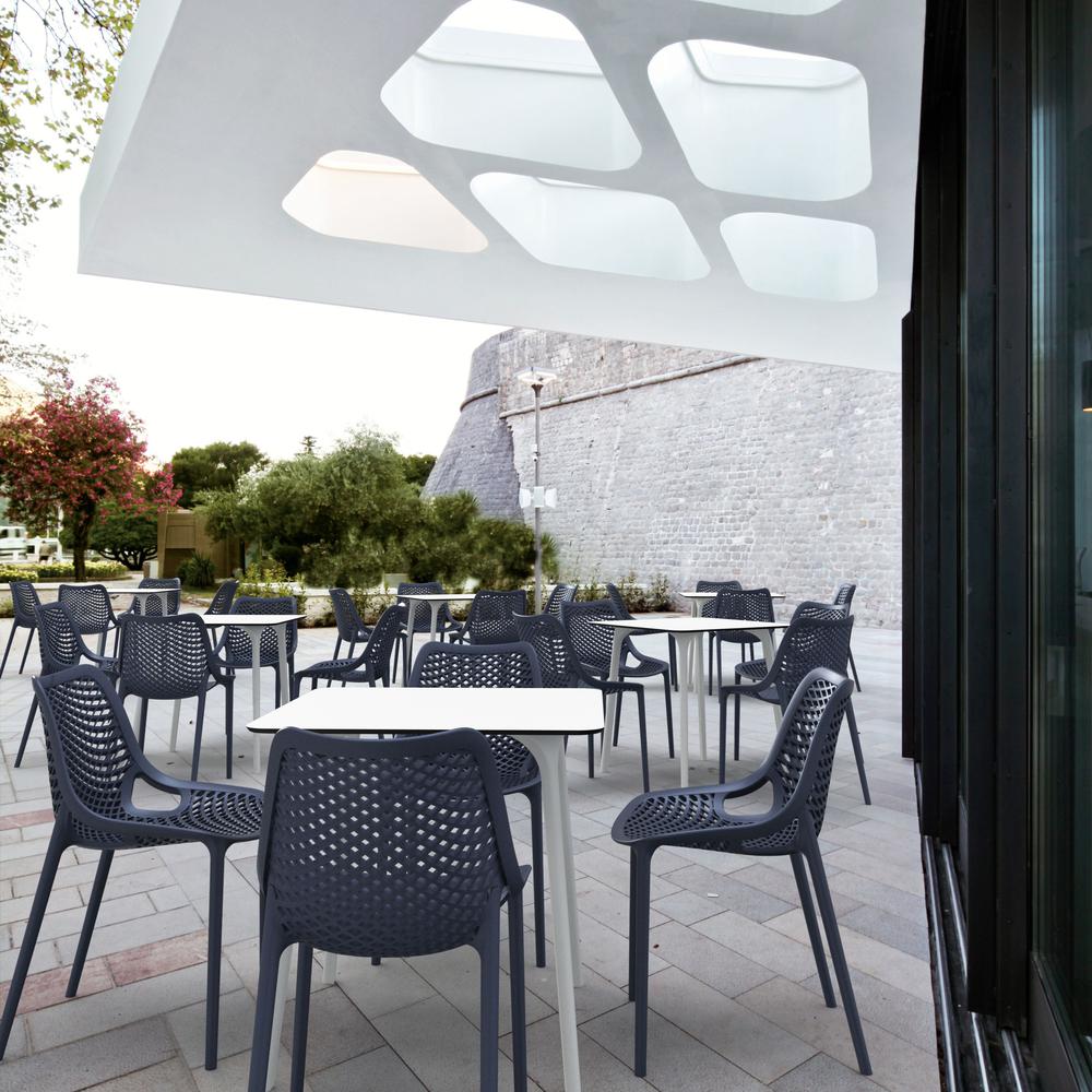Outdoor Dining Chair, Set of 2, Dark Gray, Belen Kox