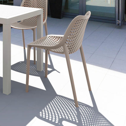 Outdoor Dining Chair, Set of 2, Taupe, Belen Kox