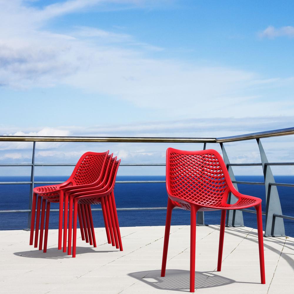 Air Outdoor Dining Chair Red, Set of 2