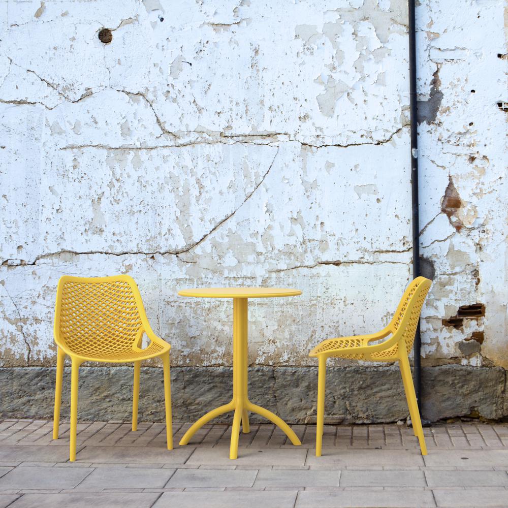 Air Outdoor Dining Chair Yellow, Set of 2