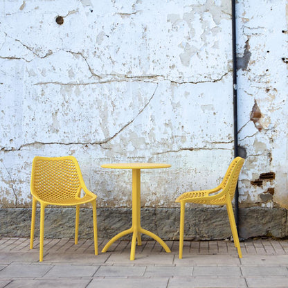 Air Outdoor Dining Chair Yellow, Set of 2