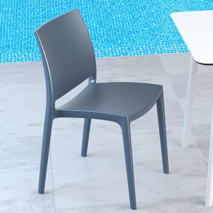 Maya Dining Chair Dark Gray, Set of 2