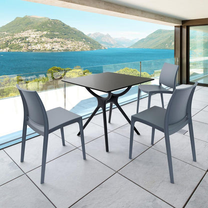 Maya Dining Chair Dark Gray, Set of 2