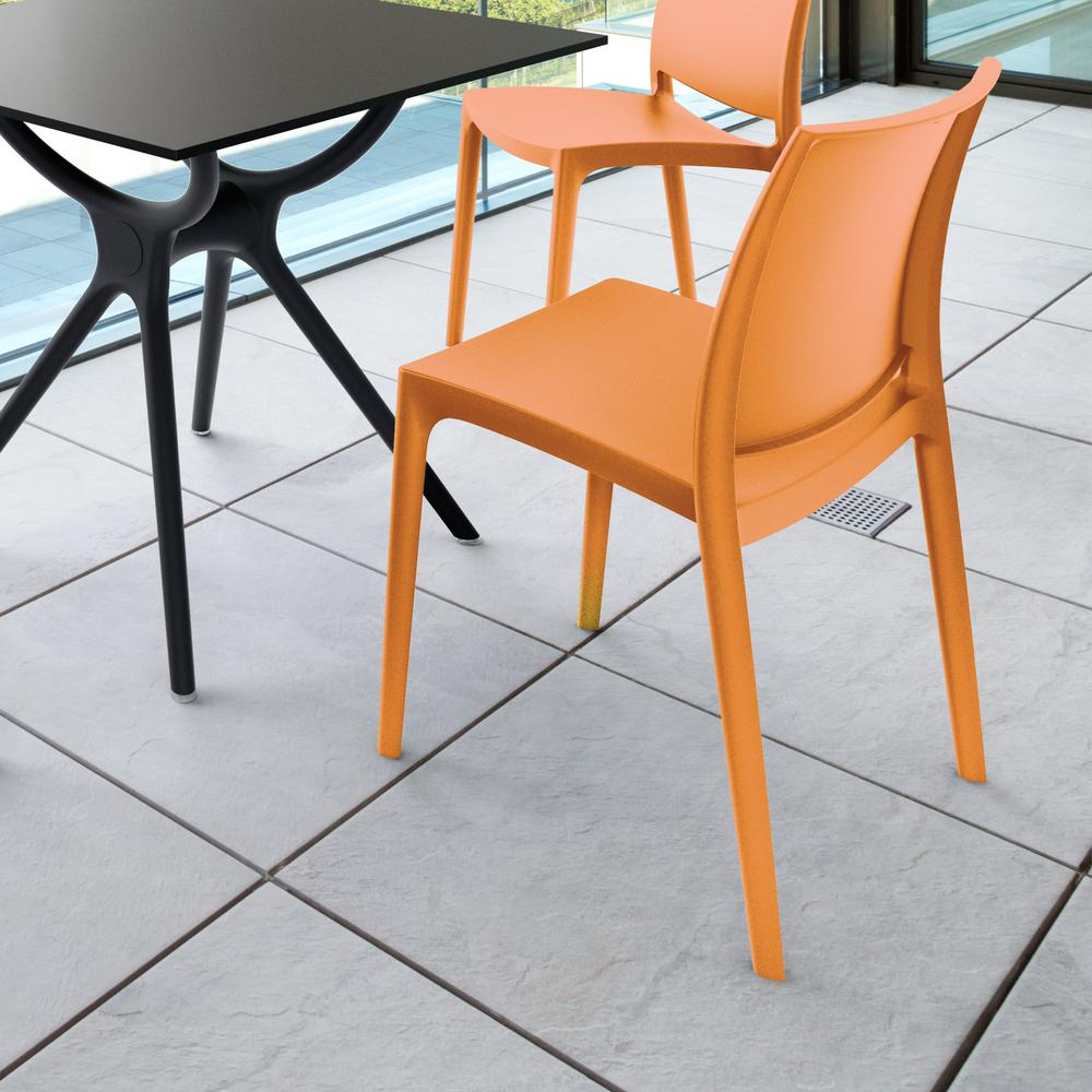 Dining Chair, Set of 2, Orange, Belen Kox