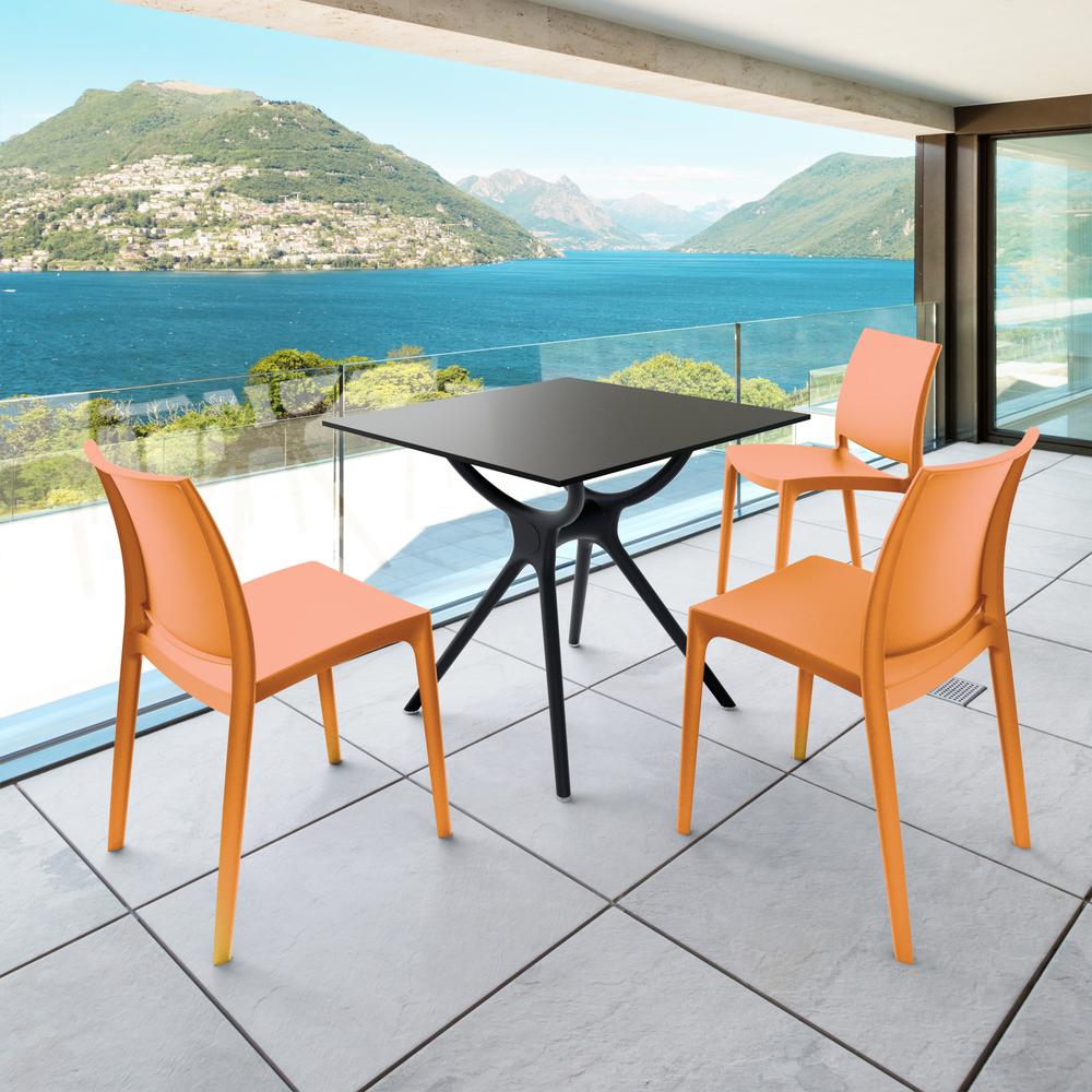 Dining Chair, Set of 2, Orange, Belen Kox