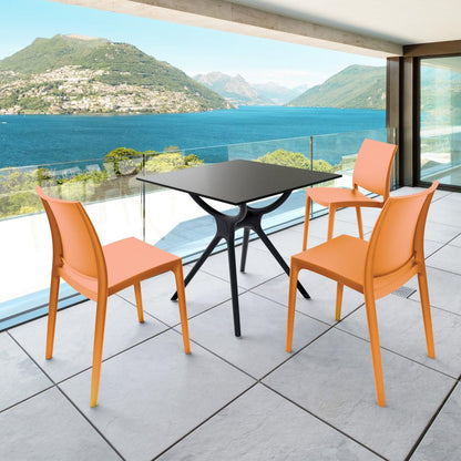 Dining Chair, Set of 2, Orange, Belen Kox