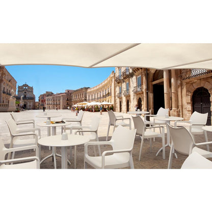 Resin Outdoor Dining Arm Chair, Set of 2, White, Belen Kox