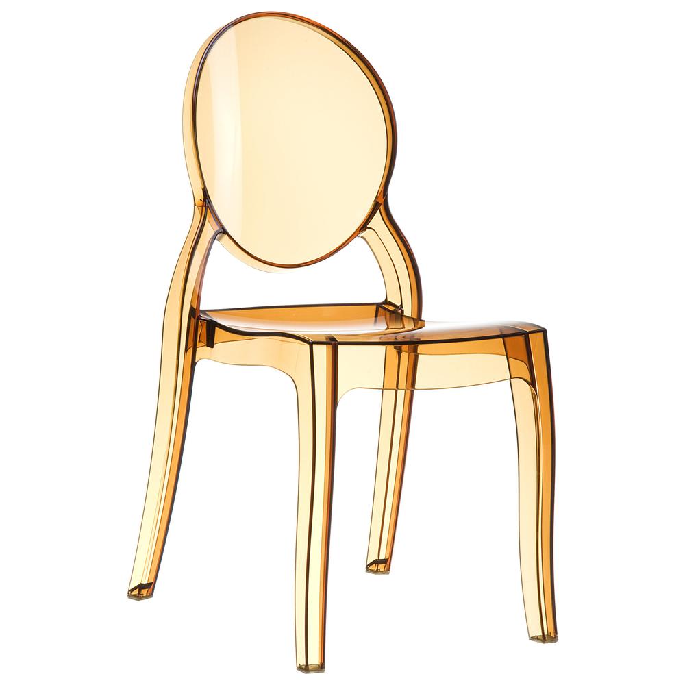 Elizabeth Polycarbonate Dining Chair Transparent Amber, Set of 2